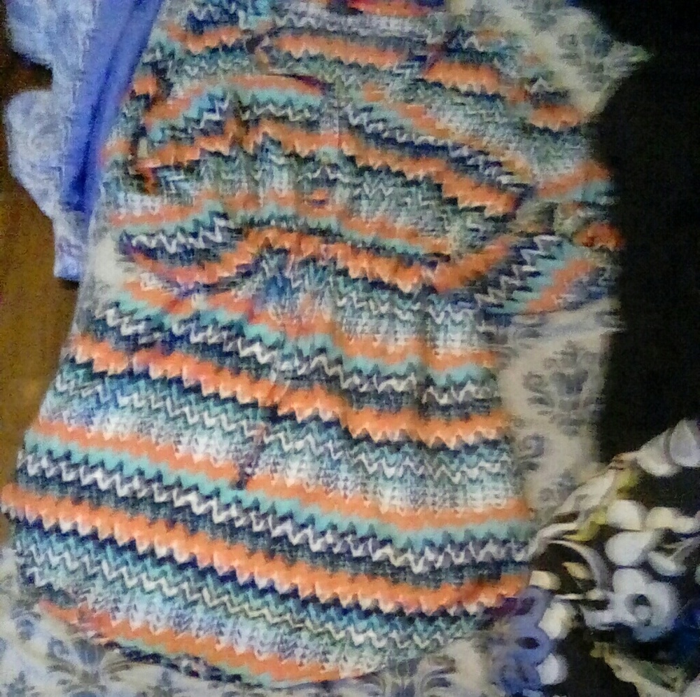 Justify chevron print long sleeved dress